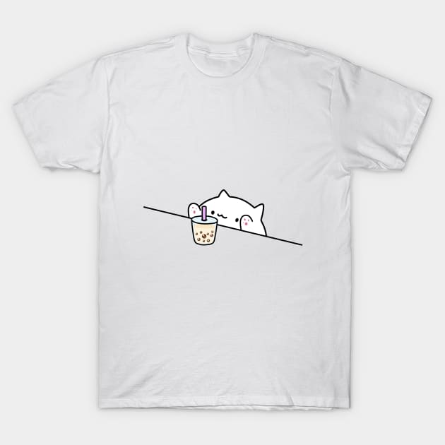 Bongo Cat Wants Boba! T-Shirt by SirBobalot